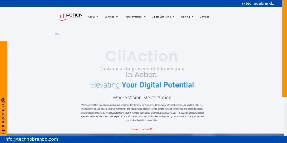 Digital Marketing Companies in Victoria, This is the home page of CiiAction, the #5 best digital marketing company in Victoria, and it came under the list of Top 5 Digital Marketing Companies in Victoria.