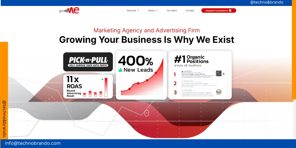 Digital Marketing Companies in Alberta, This is the home page of GrowMe Marketing, the #4 best digital marketing company in GrowMe Marketing, and it came under the list of Top 5 Digital Marketing Companies in Alberta.