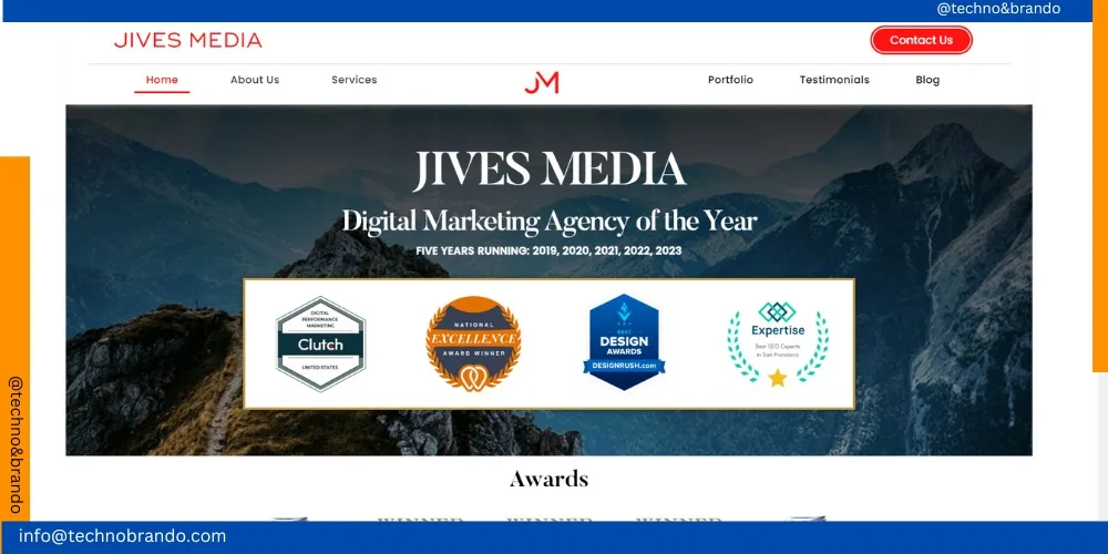 Digital Marketing Companies in California, This is the home page of Jives Media, the #5 best digital marketing company in California, and it came under the list of Top 5 Digital Marketing Companies in California.
